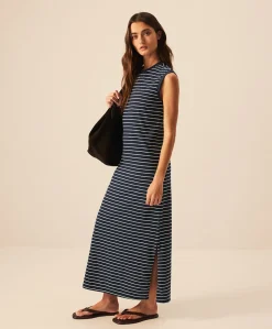 Women Pact Organic Soft-Slub Essential Easy Muscle Tee Maxi Dress