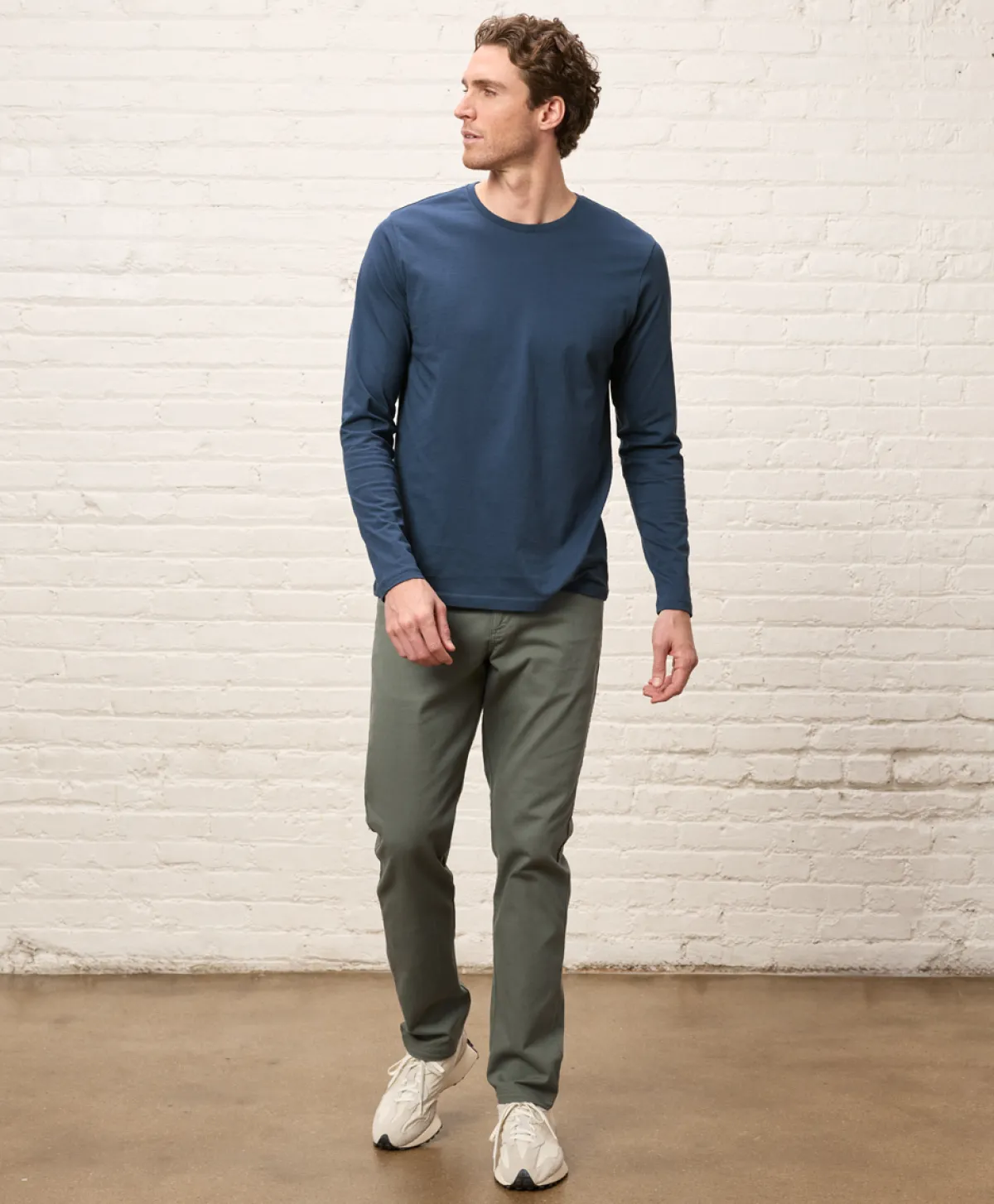 Pact Organic Softspun Essential Crewneck Long Sleeve Tee