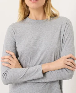 Women Pact Organic Softspun Essential Crewneck Long Sleeve Tee