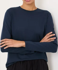 Women Pact Organic Softspun Essential Crewneck Long Sleeve Tee