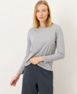 Women Pact Organic Softspun Essential Crewneck Long Sleeve Tee