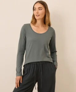 Women Pact Organic Softspun Long Sleeve Scoop Neck Tee