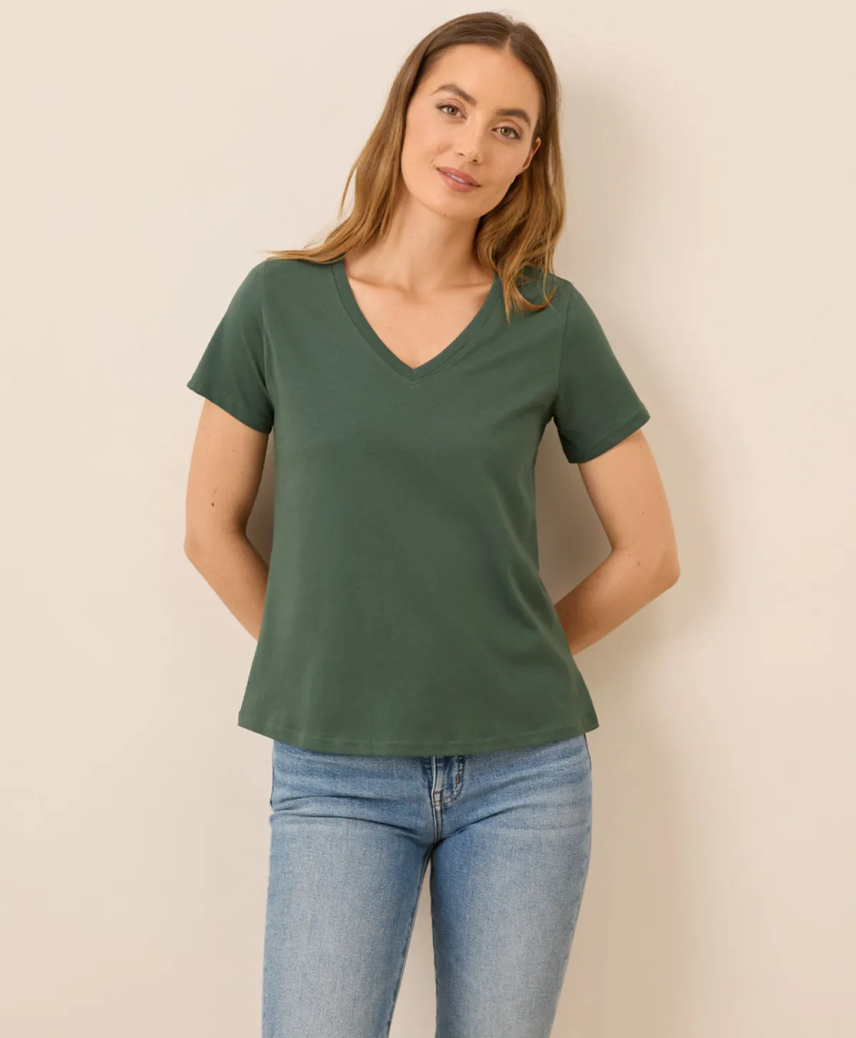 Women Pact Organic Softspun V-Neck Tee
