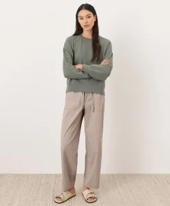 Women Pact Organic Stretch Poplin Wide Leg Pant