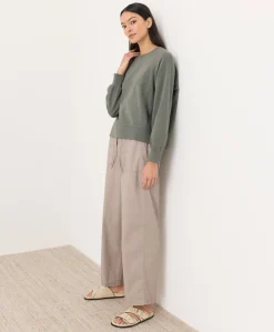 Women Pact Organic Stretch Poplin Wide Leg Pant