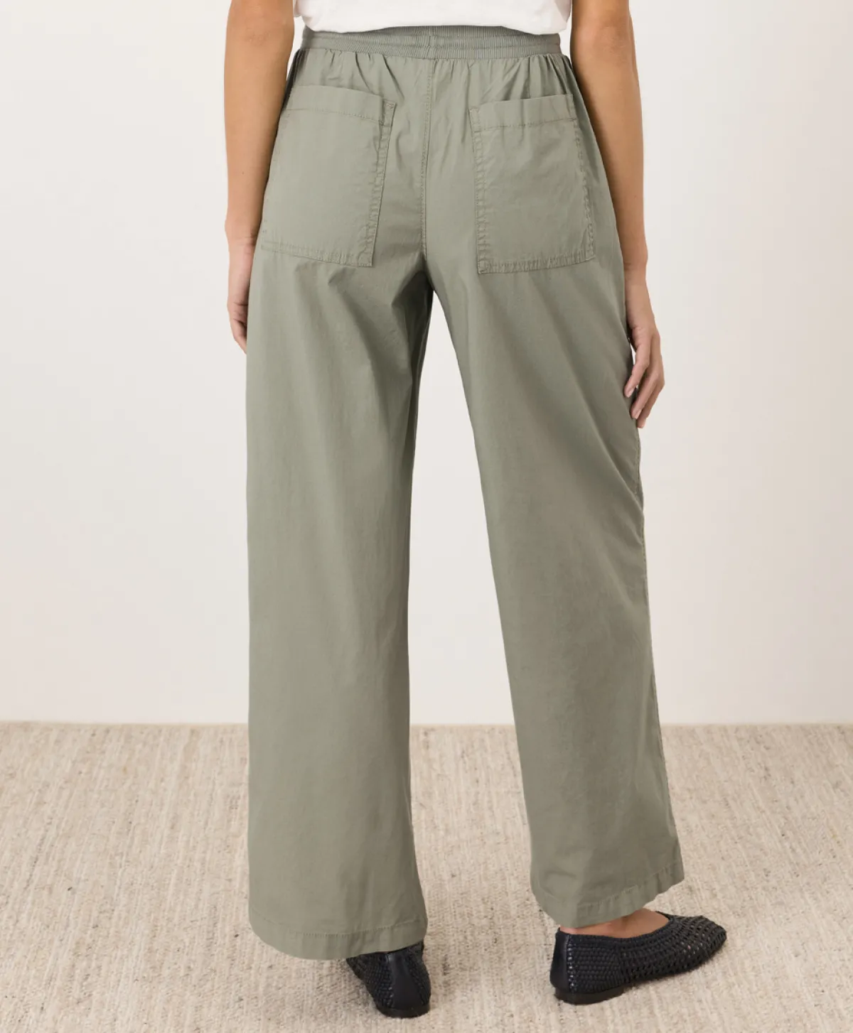 Women Pact Organic Stretch Poplin Wide Leg Pant