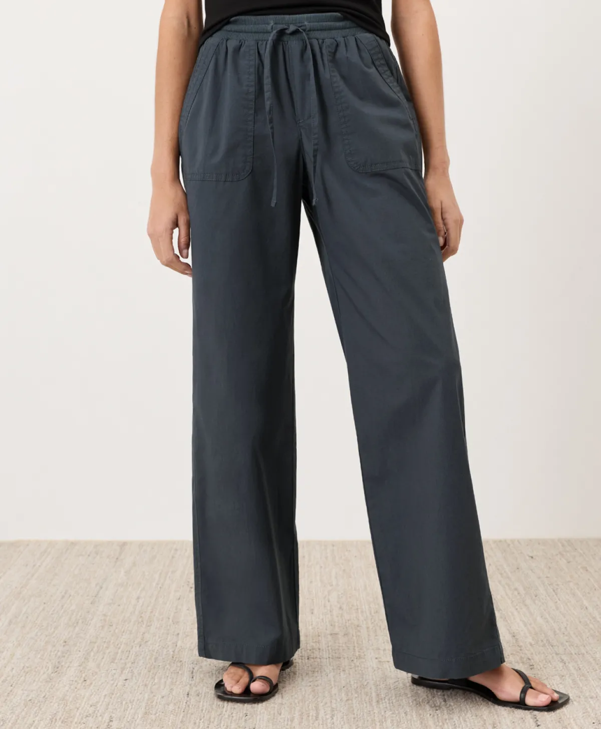 Women Pact Organic Stretch Poplin Wide Leg Pant