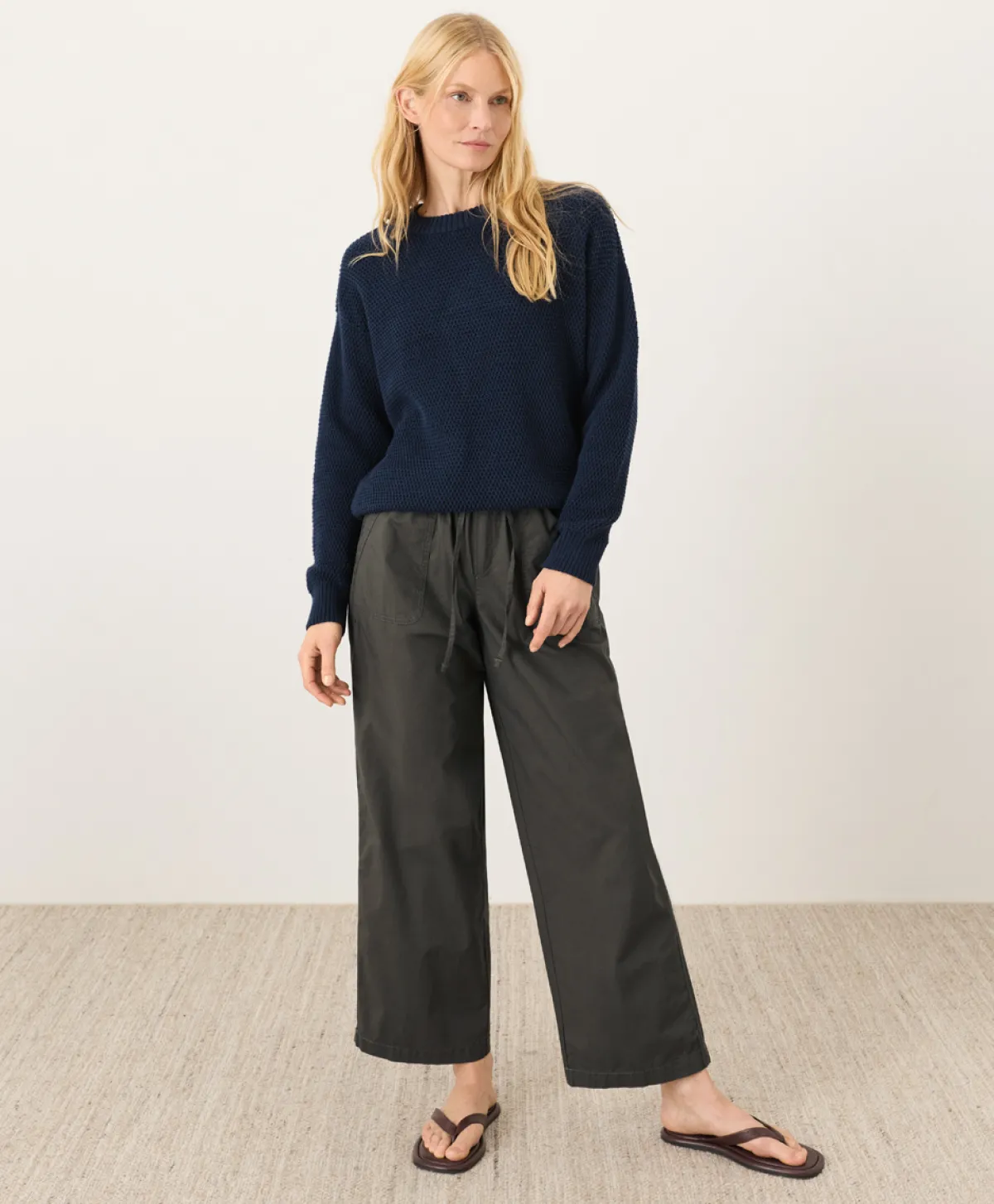 Women Pact Organic Stretch Poplin Wide Leg Pant