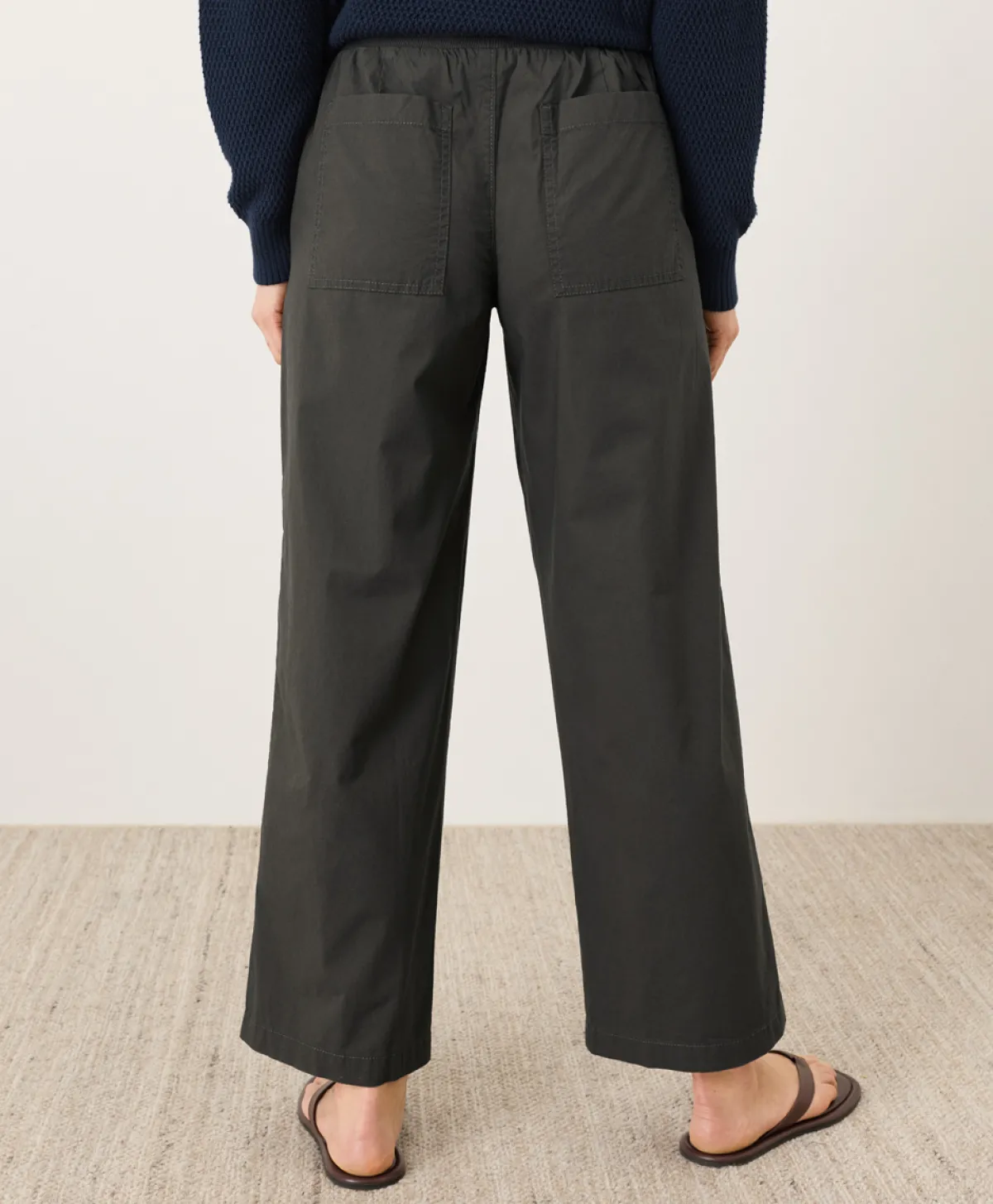 Women Pact Organic Stretch Poplin Wide Leg Pant