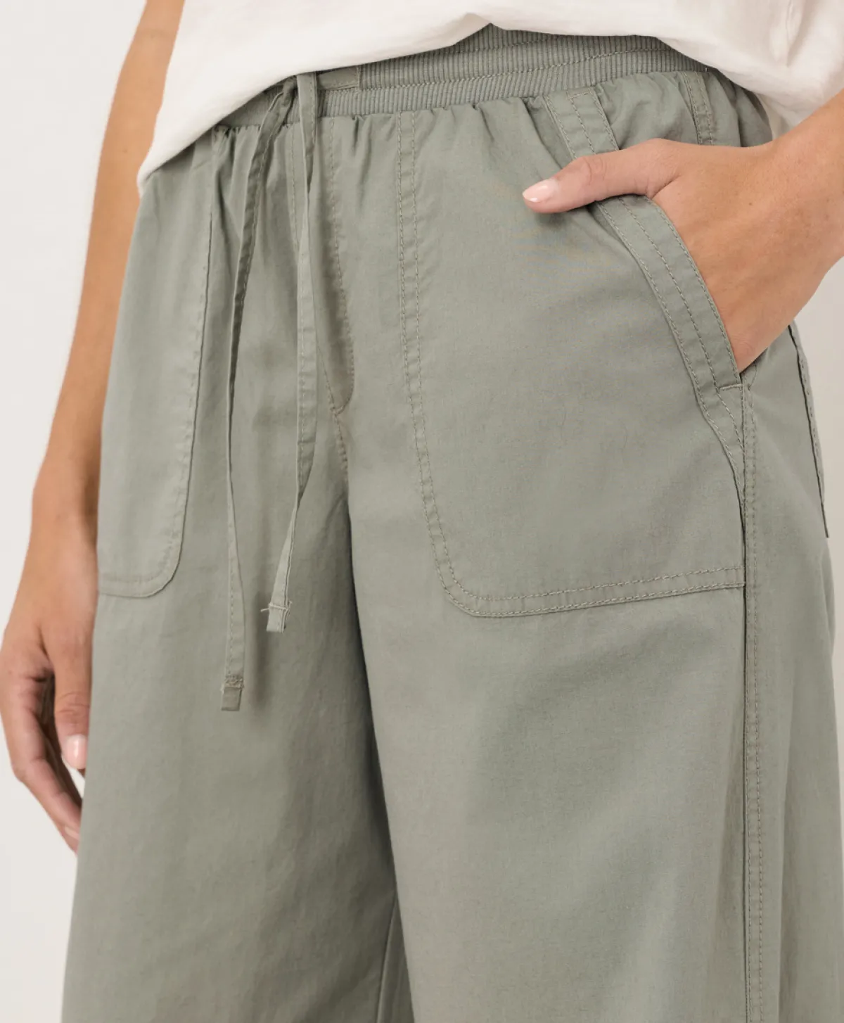 Women Pact Organic Stretch Poplin Wide Leg Pant