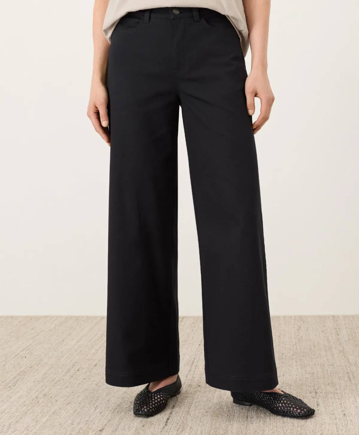 Women Pact Organic Stretch Twill Wide Leg Pant