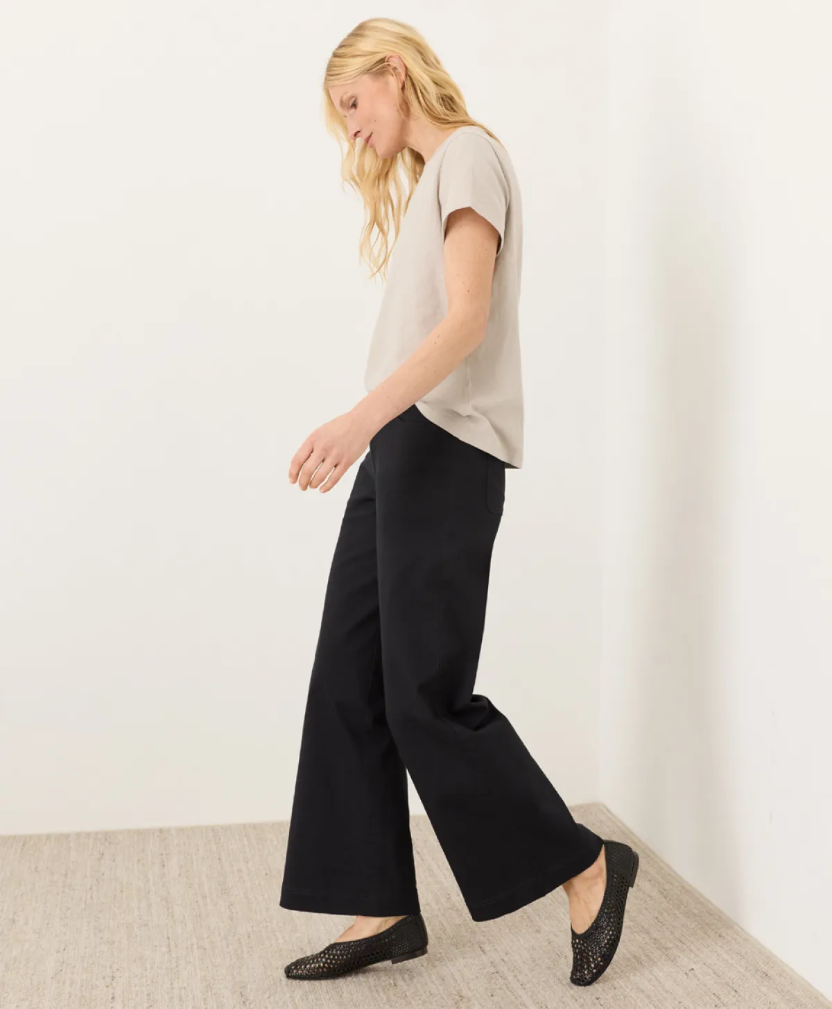 Women Pact Organic Stretch Twill Wide Leg Pant