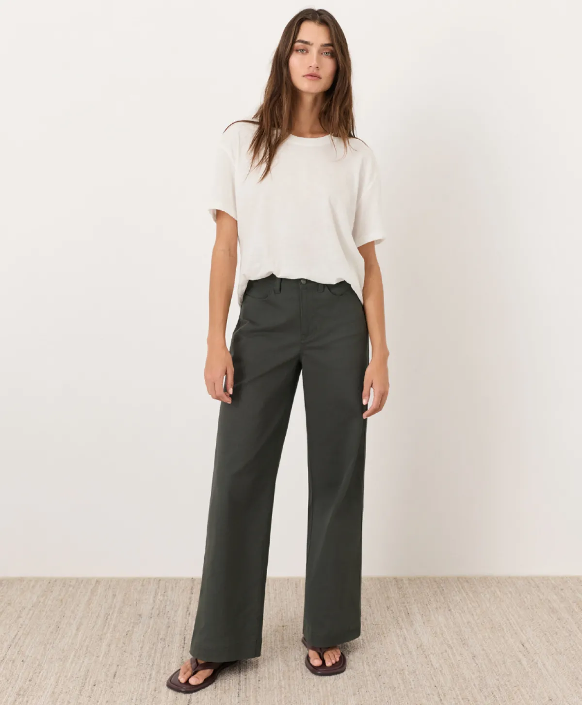 Women Pact Organic Stretch Twill Wide Leg Pant