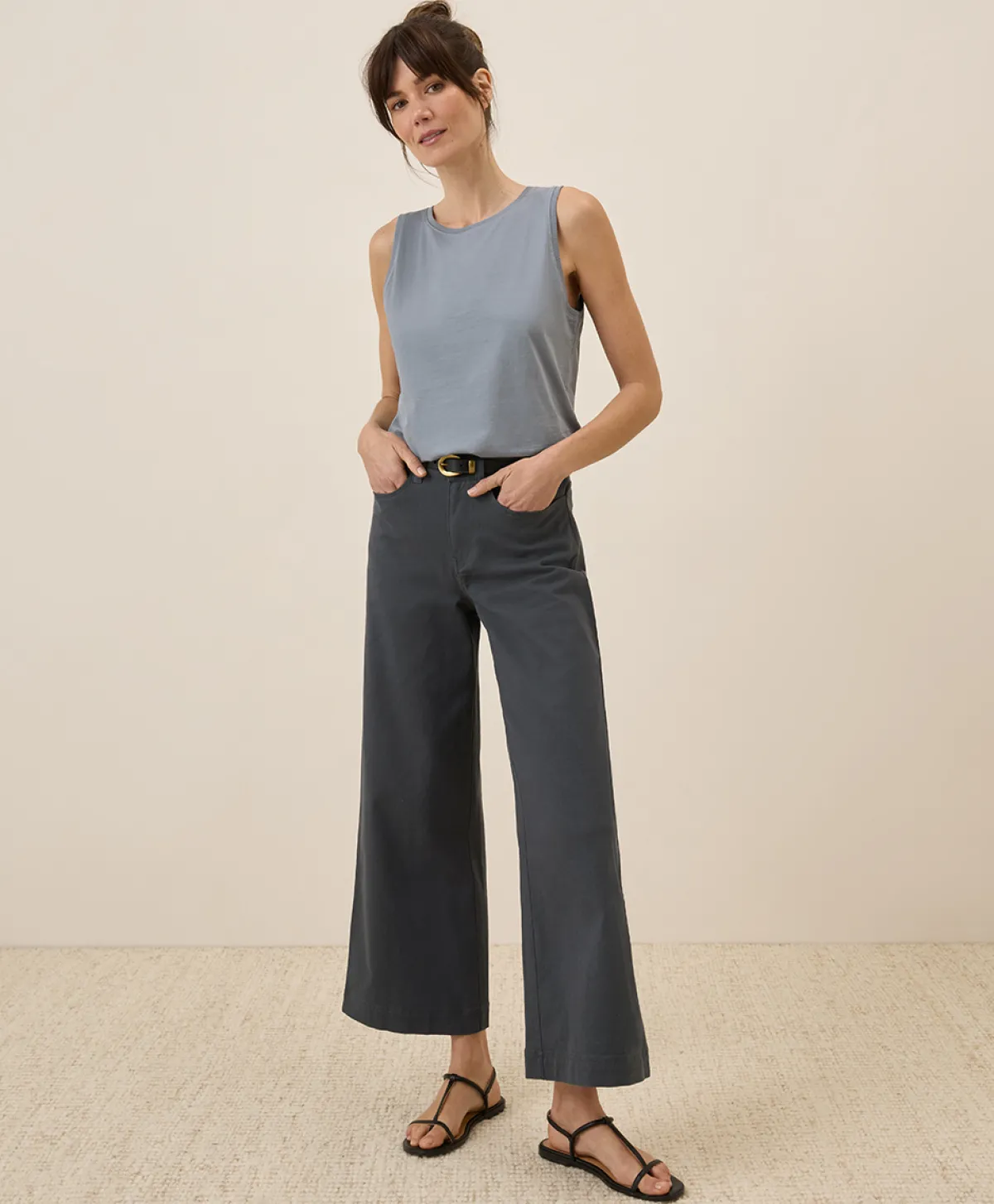Women Pact Organic Stretch Twill Wide Leg Pant
