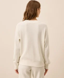 Women Pact Organic Thermal Waffle Henley Pullover