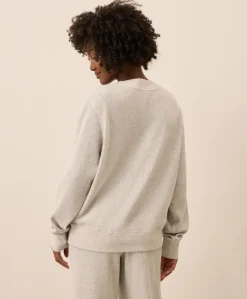 Women Pact Organic Thermal Waffle Henley Pullover