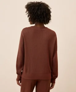Women Pact Organic Thermal Waffle Henley Pullover