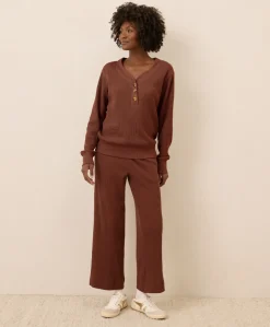 Women Pact Organic Thermal Waffle Wide Leg Pant