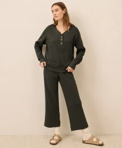 Women Pact Organic Thermal Waffle Wide Leg Pant